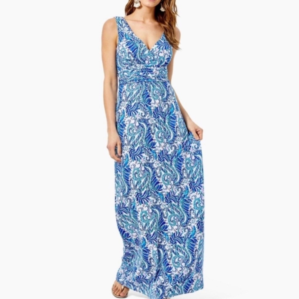 NWT Lilly Pulitzer Sloane Maxi Dress. Size XXS. Bird is the Word Print.
